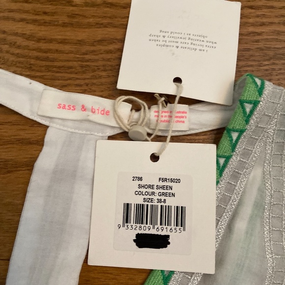 SASS AND BIDE SHORE GREEN EMBROIDERED DRESS - Picture 6 of 9